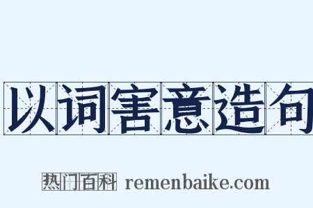 以词害意造句是什么意思的图片